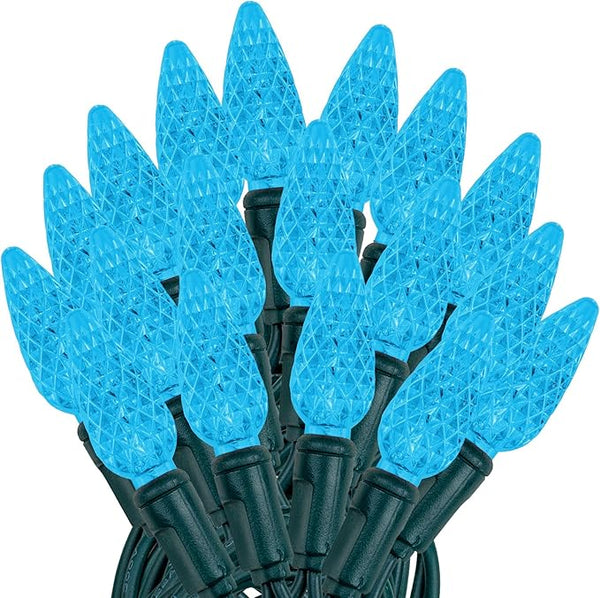 ‎‎‎Novelty Lights 24FT 70 LED C6 LED Christmas String Lights, Outdoor Christmas Tree Commercial Grade LED String | Lumora