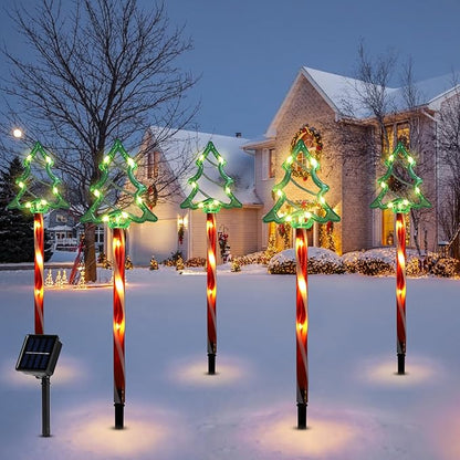 Floor Lamp Solar Christmas Lights 8 Modes Xmas Tree Lights Waterproof Outdoor Decorations Ornament Christmas Lamp Outdoor Lawn Stake Green