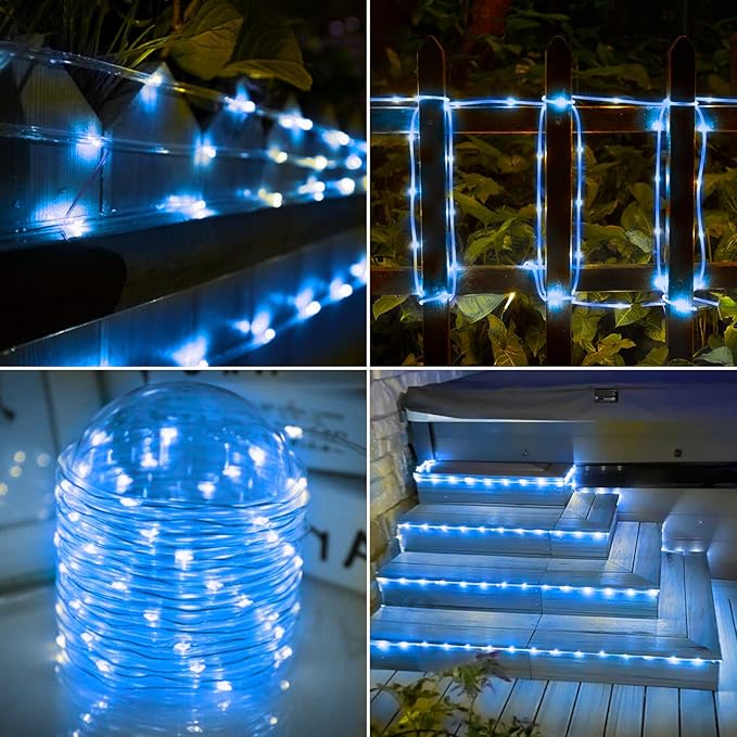 Jnaurb Battery Operated Rope Lights for Outside, 33FT 100LED 8 Modes Battery Operated String Lights, Waterproof | Lumora