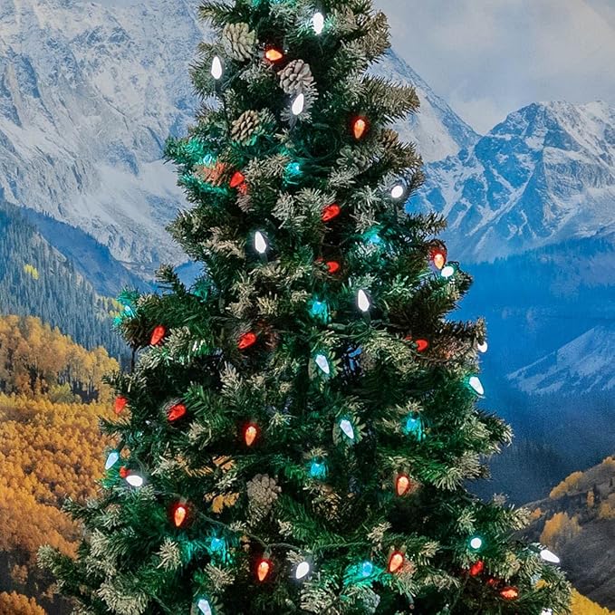Novelty Lights 24FT 70 LED C6 Christmas String Lights, Outdoor Indoor Commercial Grade Tree Decorations | Lumora