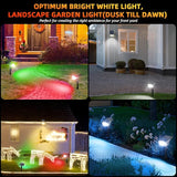 Solar Spotlights Outdoor, 40 LED s Color Changing RGB Waterproof Landscape Lights with 9 Light Modes, Colored Solar | Lumora