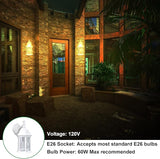LIT-PaTH Outdoor Wall Lantern, Wall Sconce as Porch Lighting Fixture, E26 Medium Base Max 60W, Aluminum Housing | Lumora