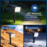 LANSOW Solar Spot Lights Outdoor Waterproof IP67, (8 Pack/90 LED/4 Modes) Solar Landscape Spotlights, 2-in-1 Solar | Lumora