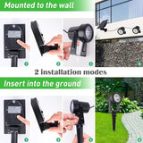 T-SUNUS Christmas Solar Spot Lights Outdoor White 6000K IP65 Waterproof 2-in-1 Landscape Spotlights, 9.8ft Cable | Lumora