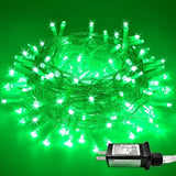 JMEXSUSS Green Christmas String Lights Indoor Outdoor Clear Wire, 200 LED Green Lights for St Patrick's Day Spring | Lumora