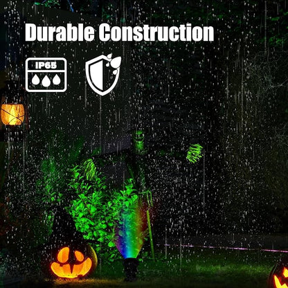 Color LED Spotlight Outdoor 120V 25W, Durable Landscape Spot Light for Yard, Garden, Tree, House, Halloween, Christmas - Ideal Spot Lights, Spotlight Outdoor Decoration