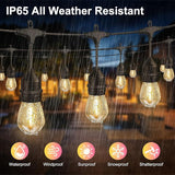 100FT LED Outdoor String Lights with 30+2 Shatterproof Bulbs, IP65 Waterproof, Commercial Grade Patio String Lights | Lumora