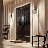 Kichler Cameron 10.75" 1 Light Outdoor Wall Light with Etched Linen Glass in Prairie Rock | Lumora