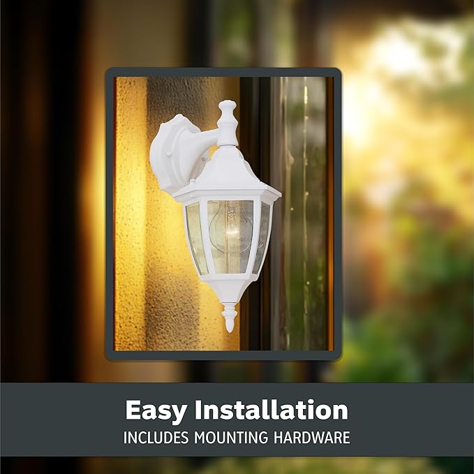 Designers Fountain Waterbury Outdoor Light Fixture, 14.25 Inch Exterior Wall Lantern Sconce for Front Door, Patio | Lumora
