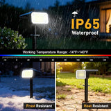 Solar Spot Lights Outdoor Waterproof IP65, [12 Pack/100 LED/4 Modes] 2-in-1 Solar Landscape Spotlights, Auto On/Off | Lumora