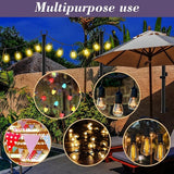 4 Pack String Light Poles,5Ft Metal Poles for Outdoor String Lights,Outdoor Light Poles with Post,Poles/Stand for | Lumora
