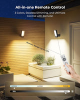 2 Pack Motion Sensor Outdoor Lights, 10000mAh Rechargeable 600 Lumen Battery Operated Outdoor Wall Lights with 3 | Lumora