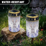 Rabbit Floral Solar Cemetery Grave Decorations, Waterproof Memorial Cemetery Decorations - Outdoor Path Light | Lumora