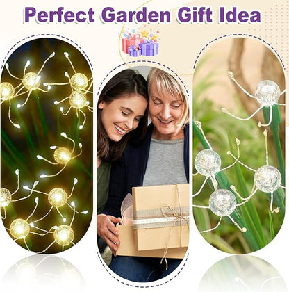 Solar Swaying Garden Lights – Firefly Effect Outdoor LED Lights with Upgraded Solar Panel, Waterproof Pathway Lights for Yard & Holiday Decor (4pack)