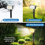 Solar Spot Lights Outdoor 6 Pack, [46 LED/3 Modes] Solar Landscape Spotlights Waterproof, 2-in-1 Auto On/Off Solar | Lumora