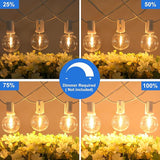 100ft Outdoor G40 LED Globe String Lights Dimmable Shatterproof Waterproof Light Strings with 52 Bulbs Connectable | Lumora