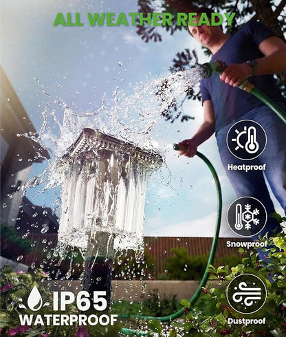 Super Bright Solar Pathway Lights 12 Pack, Adjustable Warm & Cold Solar Lights Outdoor Waterproof IP65, Auto On/Off, Outdoor Decor Light for Garden, Landscape, Path, Yard, Patio, Driveway