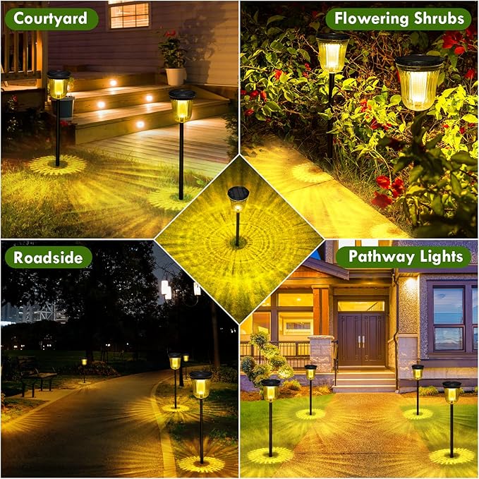 Solar Pathway Lights Super Bright 200 lumens with 2-in-1 Warm White and Daylight Modes, Solar Lights Outdoor | Lumora