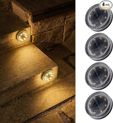 Glass Solar Step Lights with Bubble Style, Modular-Design Waterproof Outdoor Fence Lights for Stairs Step Yard | Lumora