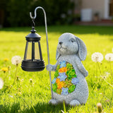 Solar Rabbit Garden Statue with Lantern – Waterproof Resin Outdoor Decor for Yard, Lawn, Patio, Garden – Gift for | Lumora