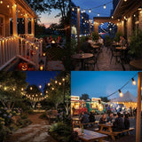 10Ft Outdoor String Lights,Black Edison String Lights with 11 Clear Edison Bulbs (1 Spare) UL Listed,Hanging Lights | Lumora