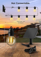 Brightown Outdoor Solar String Lights 34FT - LED G40 Pro Globe Patio Energy Saving with 11 Shatterproof Bulbs, 3 | Lumora