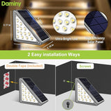 DAMINY Solar Step Light for Outside,2CCT(Warm & Cool),2 Lighting Modes, Stair Light Outdoor Waterproof IP65,Solar | Lumora