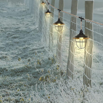 EE Eleven Master 48 FT Hemp Rope Outdoor String Lights Waterproof Patio Lights with 15 Shatterproof Heavy-Duty Commercial Grade Connectable Weatherproof E26 S14