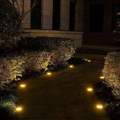 Generic 12 Pack Gardern Solar Ground Deck/Pathway/Ground Light, Black