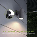 ASD 1 Light Dusk to Dawn Outdoor Wall Light Fixture | 60W E26 Bulb Socket 120V ETL Cylinder Up Down Lights | | Lumora