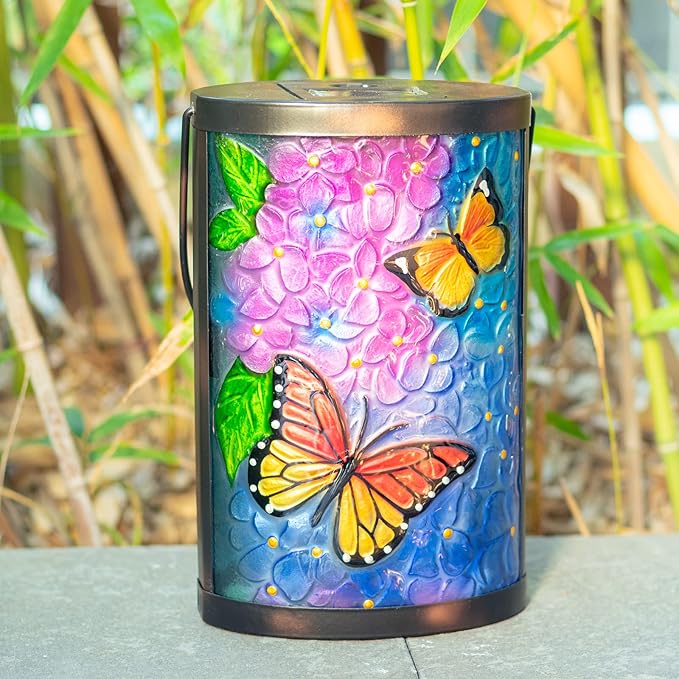 MUMTOP Hanging Solar Lantern Outdoor Waterproof LED Solar Lights Butterfly Decorative Solar Lanterns Tabletop Lamp | Lumora