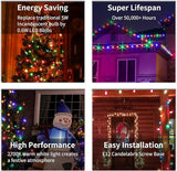 25FT C7 Multicolor Christmas Lights Outdoor, Waterproof LED String Lights with 25 Bulbs for Roof, Fence Patio Xmas | Lumora