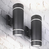 ASD 2 Light Outdoor Wall Light Fixture | 120W E26 Bulb Socket 120V ETL Cylinder Up Down Lights | | Lumora