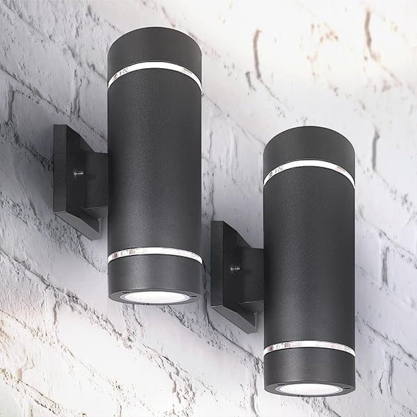 ASD 2 Light Outdoor Wall Light Fixture | 120W E26 Bulb Socket 120V ETL Cylinder Up Down Lights | | Lumora