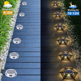 Solar Deck Light Outdoor, 6 Pack 9 Colors in 1 Solar Driveway Dock Lights, IP67 Waterproof Solar Powered Outdoor | Lumora
