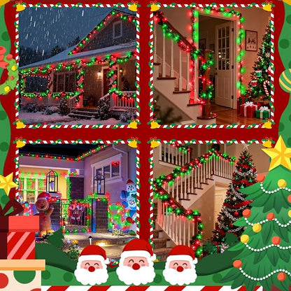 2026 New Voice Control 88ft 240LED Smart Christmas String Lights Outdoor/Indoor | String Lights with Remote, 12Modes, 7Voice Commands & Timers, Christmas Twinkle Light for Xmas Tree Decor(Red & Green)