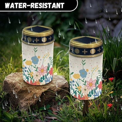Floral Solar Lights Outdoor for Walkway Solar Pathway Lights Waterproof Solar Lantern Landscape Lighting Solar Garden Lights Pathway Decorations for Yard Patio