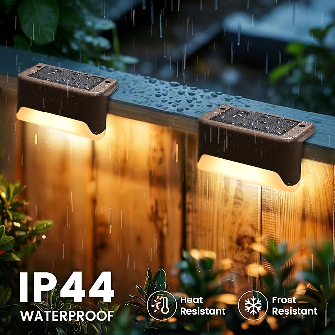 SOLPEX Solar Deck Lights Outdoor, Solar Fence Lights Waterproof LED Step Light for Outside, Garden, Stair, Patio | Lumora