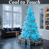 100 Counts LED Christmas Lights Outdoor - 50FT Aqua LED Christmas Lights Commercial Grade Outdoor Waterproof, White | Lumora