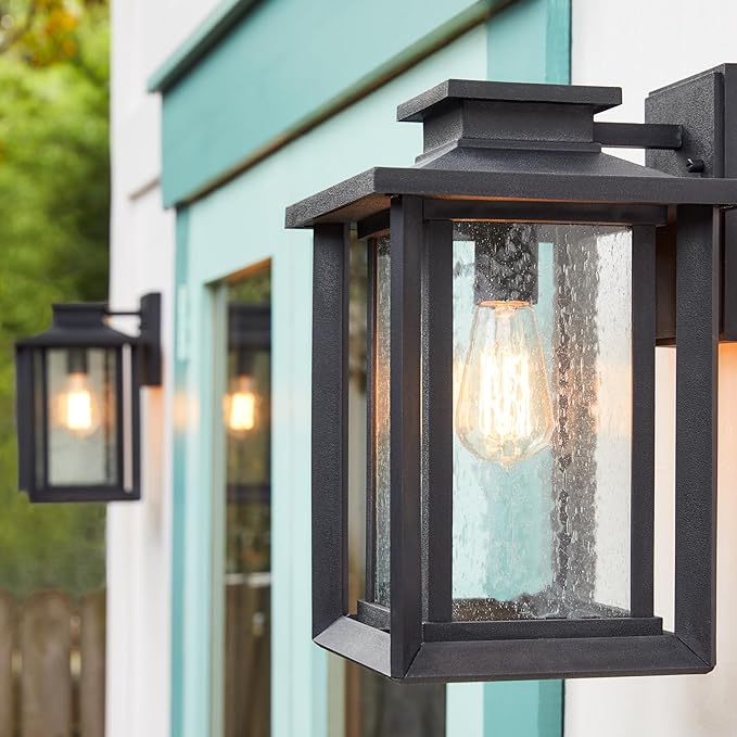 Quoizel Wakefield Vintage Wall Sconce, Coastal Armour 14 Inch 1-Light Earth Black Wall - Outdoor Path Light | Lumora