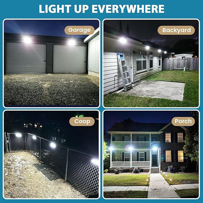 Luposwiten Solar Lights Outdoor Waterproof 100 LED Solar Powered Outdoor Lights, Motion Sensor Outdoor Lights for Front Door, Yard, Garage, Garden, Patio, Deck (4 Pack)