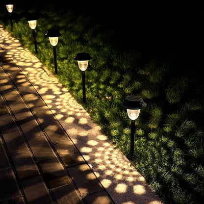 Solar Outdoor Pathway Lights, LED Landscape Garden Lights, Waterproof Auto On/Off, Solar Lights Outdoor Decorative for Walkway Patio Yard, Garden, 8 Pack