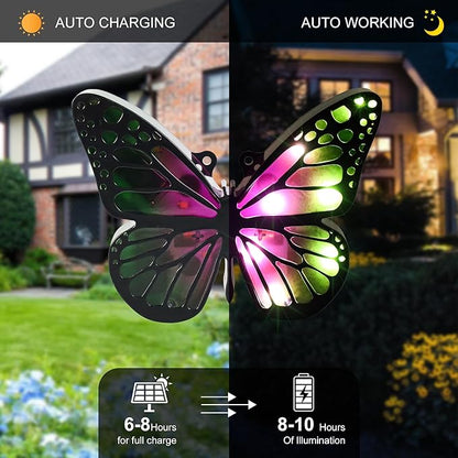 Ground Lights, Equipped with 4 Solar Lights for Outdoor Waterproofing, 14 LED Solar Landscape Lighting, Suitable for Gardens, courtyards, terraces, corridors, Lanes, and walkways (Green)