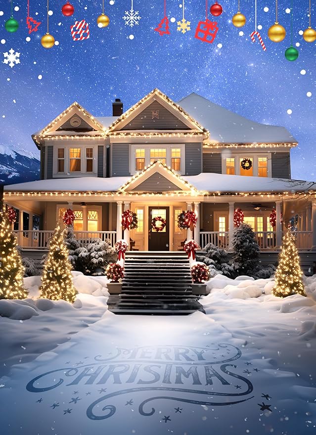 Minetom 50FT C7 LED Christmas Lights, Outdoor Vintage String Lights with 52 Bulbs(2 Spare), Commercial Hanging Christmas Lights for Xmas Holidays Roofline Patio Garden Party Wedding Decor