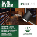 GKOLED 6-Pack Recessed Low Voltage Rotatable LED Deck Lights, Petite Directional Post Lighting, 1W 12V Flush Mount | Lumora
