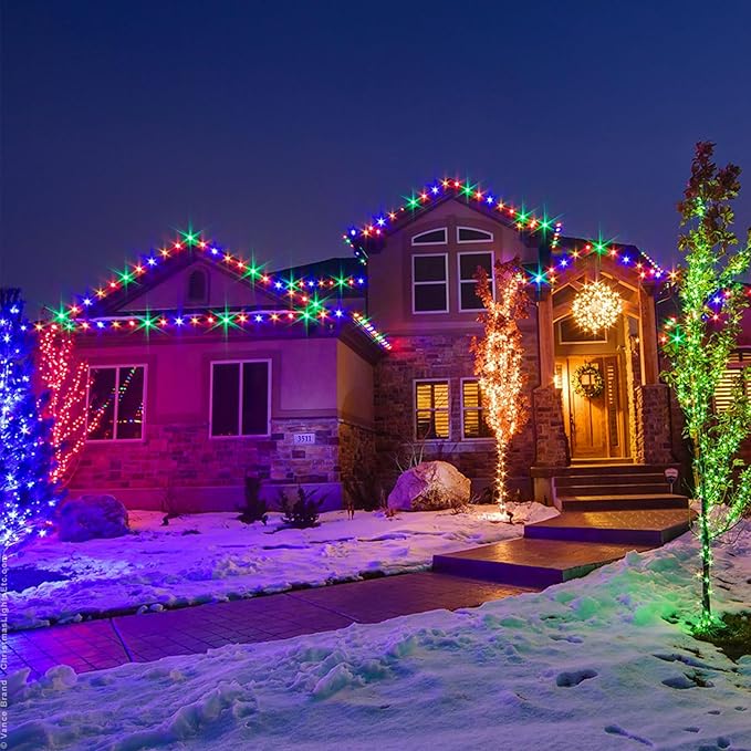 IMAGE 8 Modes Solar Rope Lights Outdoor String Lights 78.7 Feet 20M Waterproof 200LED for Indoor Outdoor Garden Party Patio Lawn Decor Multi Color