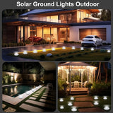Solar Ground Light Outdoor 8 Pack Mini Solar Grounf Lights Waterproof Landscape Lighting Solar Powered Pathway | Lumora