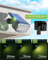 Solar Spot Lights Outdoor IP67 Waterproof 10 Pack, 63 LED 3 Modes Solar Landscape Spotlights for Yard Garden | Lumora