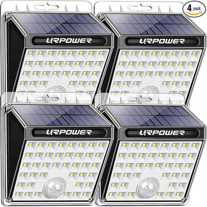 URPOWER Solar Lights Outdoor, 40 LED Motion Sensor Security Lights Solar Flood Lights Waterproof Solar Powered Outdoor Lights for Backyard, Fence, Deck, Patio, Garage (4 Pack)