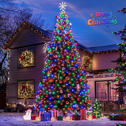 JMEXSUSS 800 LED Christmas String Lights Outdoor, 272ft 8 Modes Multicolor Christmas Lights Plug in, Waterproof Green Wire LED Christmas Tree Lights for Indoor Tree Xmas Decor
